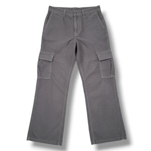 Tinseltown women's gray corduroy cargo utility low-rise pants - size 5/27